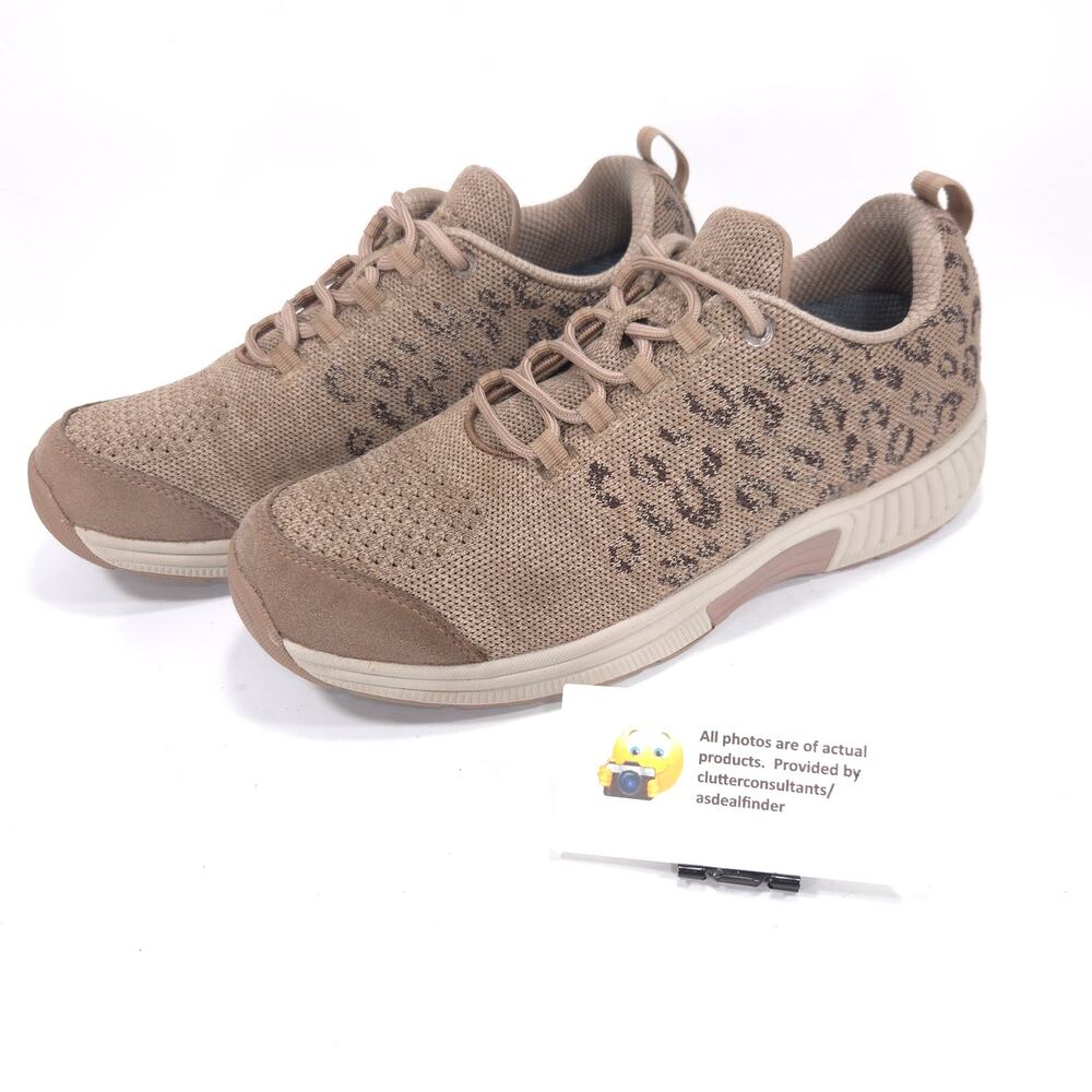 Orthofeet Coral Lace Up Running Athletic Shoe Womens Size 9.5 990 Brown